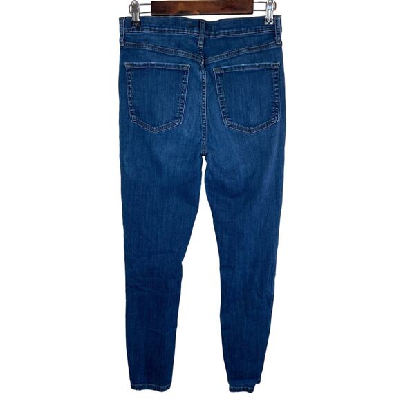 Free People Skinny Ankle Jeans Women's 30R High Rise Distressed Knee‎ Casual - Picture 4 of 11